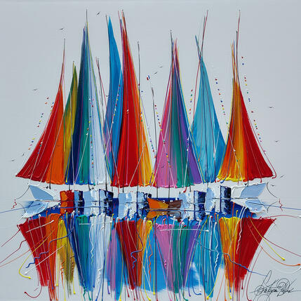 Painting Les folles voiles by Fonteyne David | Painting Figurative Acrylic