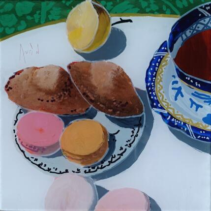 Peinture Marcel surprit par sa gourmandise par Auriol Philippe | Tableau Figuratif Acrylique, Plexiglas, Posca Natures mortes