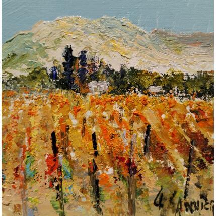 Peinture Paysage d'automne dans les Alpilles par Sannier Daniel | Tableau Impressionnisme Huile Paysages