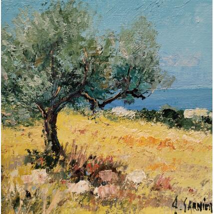 Peinture Île de Paros par Sannier Daniel | Tableau Impressionnisme Huile Paysages