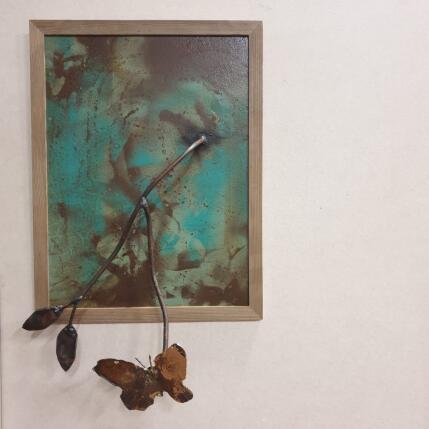 Sculpture Papillon hors cadre by Eres Nicolas | Sculpture Figurative Metal Animals