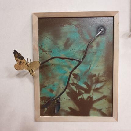 Skulptur Papillon hors cadre von Eres Nicolas | Skulptur Figurativ Metall Tiere