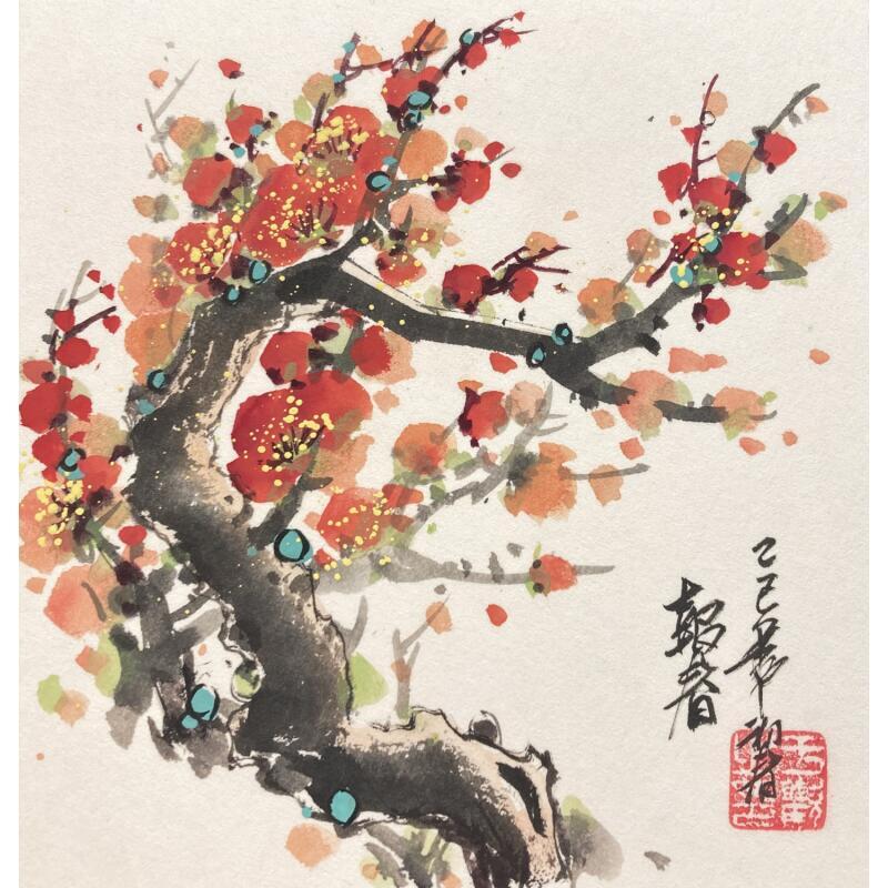 Gemälde Spring von Yu Huan Huan | Gemälde Figurativ Tinte