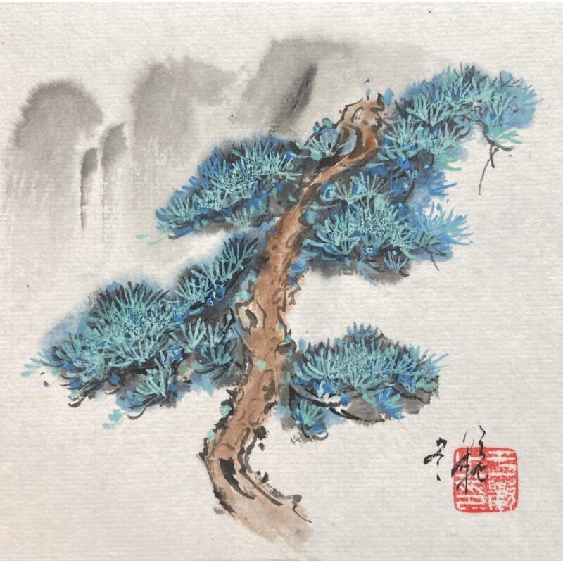 Painting Pine by Yu Huan Huan | Painting Figurative Ink