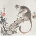 Painting Monkey by Yu Huan Huan | Painting Figurative Ink