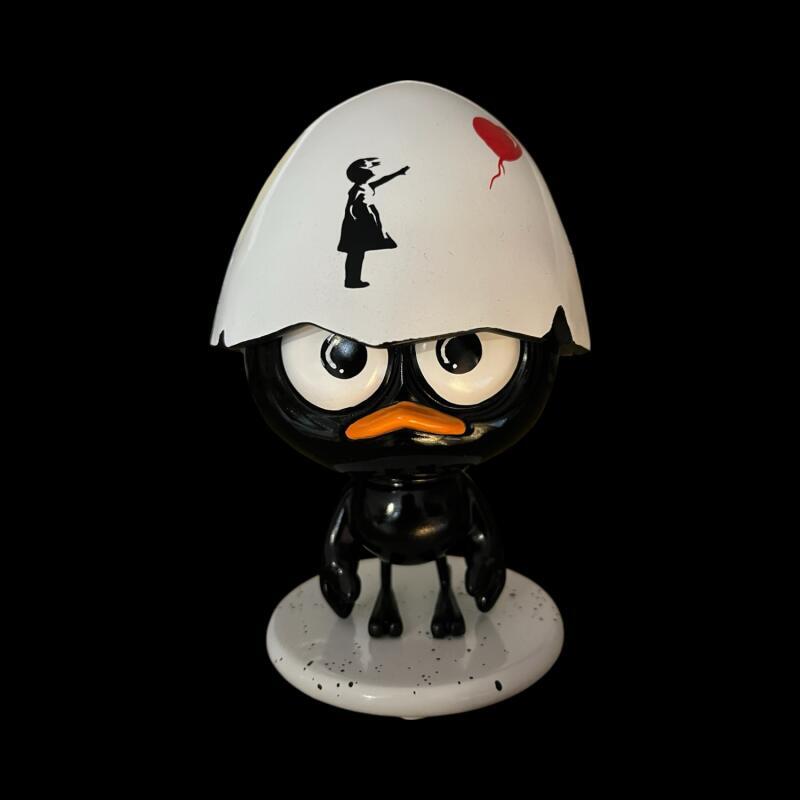Skulptur P'tit Cali Banksy von Le Marquis | Skulptur Street art Pop-Ikonen Acryl Keramik