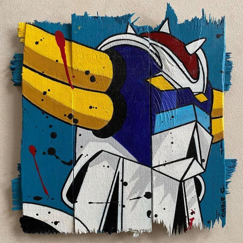 Painting F2 Goldorak by Marie G. | Painting Pop-art Pop icons Wood Acrylic