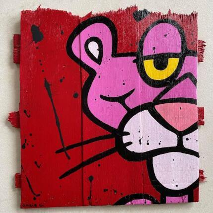 Painting F3 panthère rose by Marie G.  | Painting