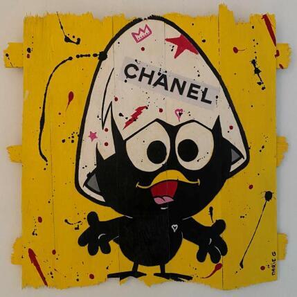Painting F4 Caliméro CHANEL by Marie G.  | Painting Pop-art Acrylic, Wood Pop icons