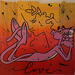 Painting F4 Panthère rose et Cocteau by Marie G. | Painting Pop-art Pop icons Wood Acrylic