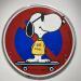 Gemälde panneau snoopy von Marie G.  | Gemälde Pop-Art Pop-Ikonen Holz Acryl Collage