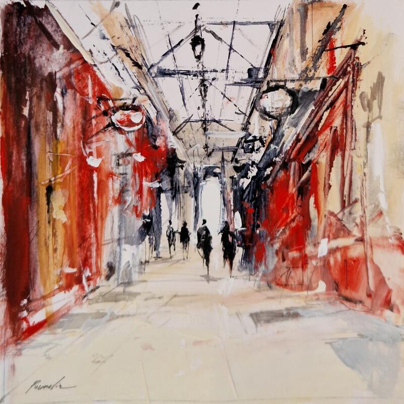 Peinture passage a lyon par Poumelin Richard | Tableau Figuratif Paysages Huile