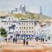 Painting La royale place Bellecour by Poumelin Richard | Painting Figurative Landscapes Oil Acrylic