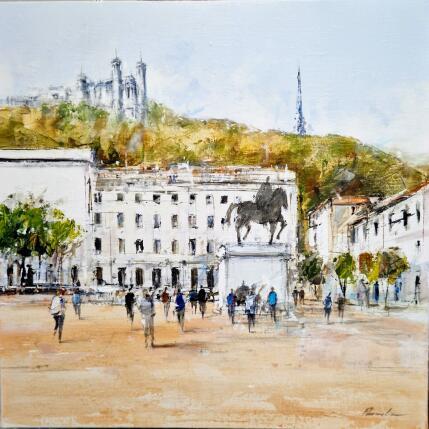 Painting printemps sur Bellecour by Poumelin Richard | Painting
