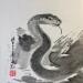 Peinture Snake  par Yu Huan Huan | Tableau Figuratif Animaux Encre