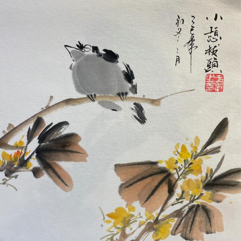 Painting Briefly resting by Yu Huan Huan | Painting Figurative Animals Ink
