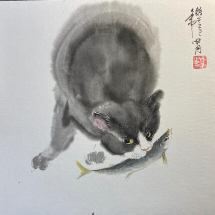 Painting Cat 1 by Yu Huan Huan | Painting