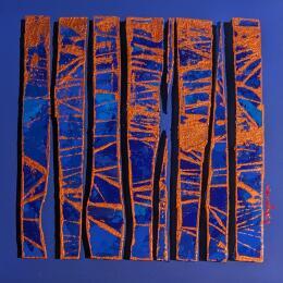 Gemälde Bc8 street bleu klein cuivre von Langeron Luc | Gemälde