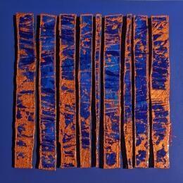 Gemälde Bc9 street 2 bleu klein cuivre von Langeron Luc | Gemälde