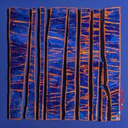 Gemälde Bc9 street bleu klein cuivre von Langeron Luc | Gemälde