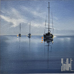 Painting Three Boats by Guillet Jerome | Painting