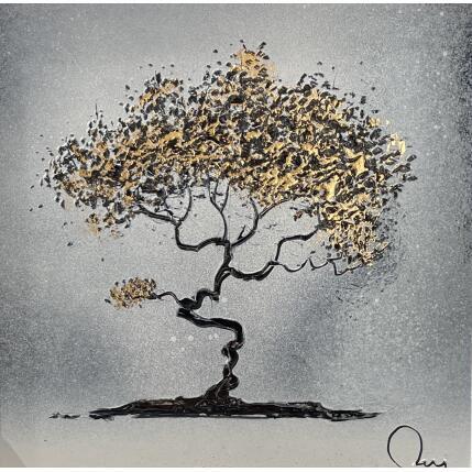 Painting Mon olivier by Rey Julien | Painting Figurative Gold leaf