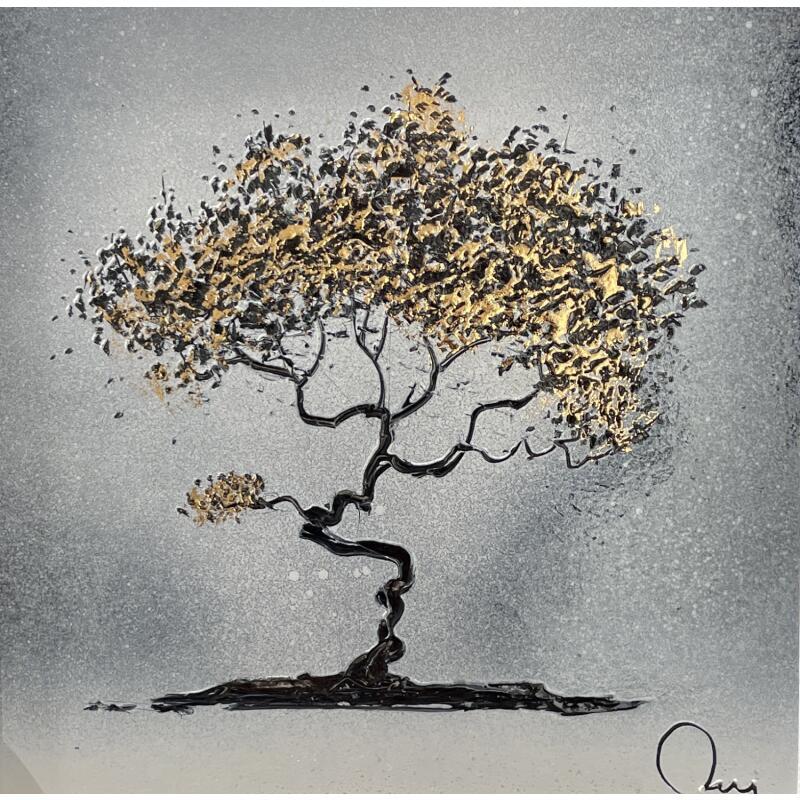 Painting Mon olivier by Rey Julien | Painting Figurative Gold leaf