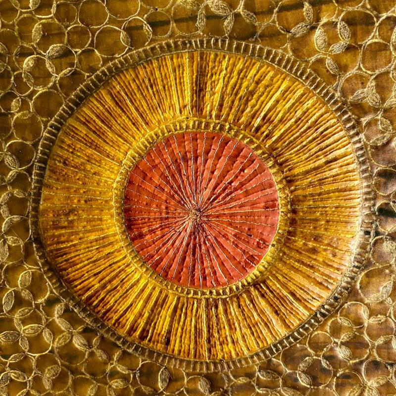 Painting Le sun by Caviale Marie | Painting Abstract Minimalist