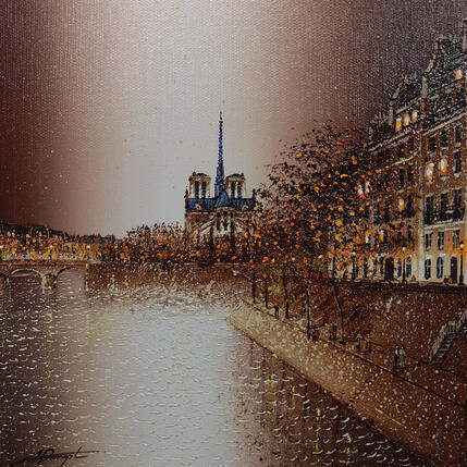 Painting Les quais de Paris by Dessapt Alan | Painting Figurative Acrylic, Oil Urban