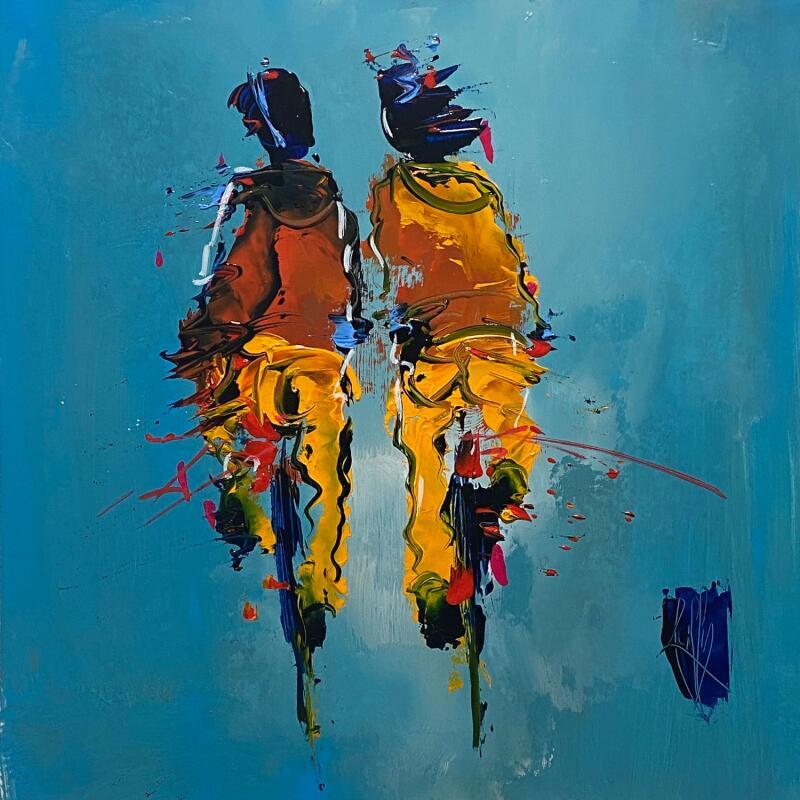 Pintura Journée bonheur por Raffin Christian | Pintura Figurativo Life style Aceite