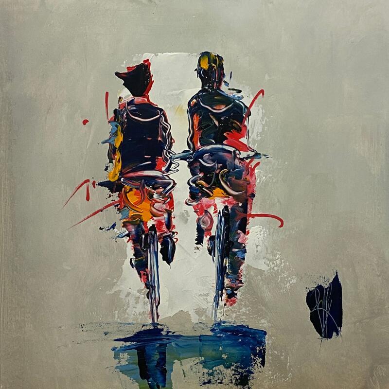 Peinture Nous deux par Raffin Christian | Tableau Figuratif Scènes de vie Huile