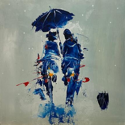 Peinture Petite Pluie d'Amour par Raffin Christian | Tableau Figuratif Huile Scènes de vie