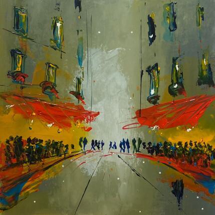 Peinture Plaisir de la ville  par Raffin Christian | Tableau Figuratif Huile Urbain