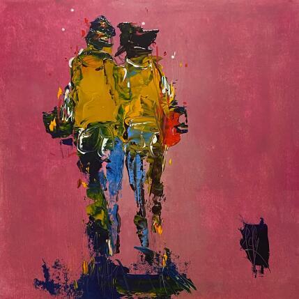 Peinture Tout Contre par Raffin Christian | Tableau Figuratif Huile Scènes de vie