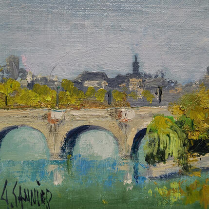 Painting Pont Neuf, Paris by Sannier Daniel | Painting Impressionism Oil Landscapes