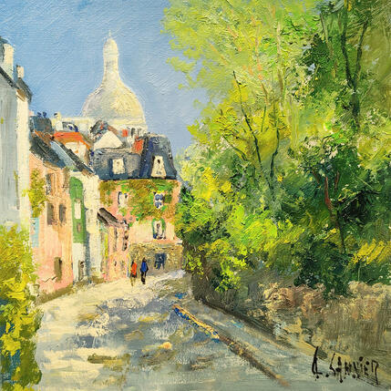 Painting Montmartre  by Sannier Daniel | Painting Impressionism Oil Landscapes