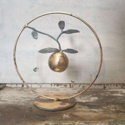 Sculpture Pomme d’amour or  par Eres Nicolas | Sculpture