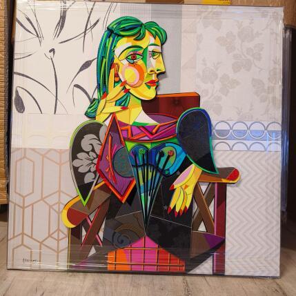 Peinture Dora Maar par Hernandez Abelardo | Tableau Matiérisme Collage, Upcycling Icones Pop