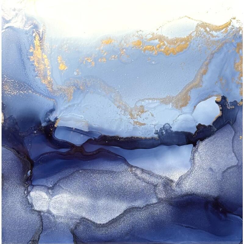 Painting 2945 Bleu velvet by Depaire Silvia | Painting Abstract Acrylic