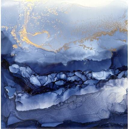 Painting 2952 Bleu Velvet by Depaire Silvia | Painting Abstract Acrylic Pop icons