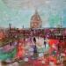 Painting Pont des Arts Paris by Solveiga | Painting Acrylic