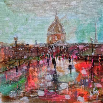 Painting Pont des Arts Paris by Solveiga | Painting Acrylic