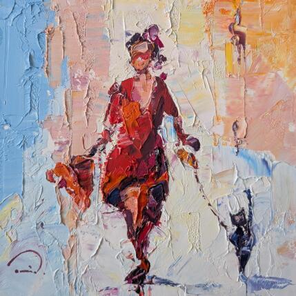 Peinture Un bouquet de fleurs par Tomàs | Tableau Impressionnisme Huile Portraits, Scènes de vie