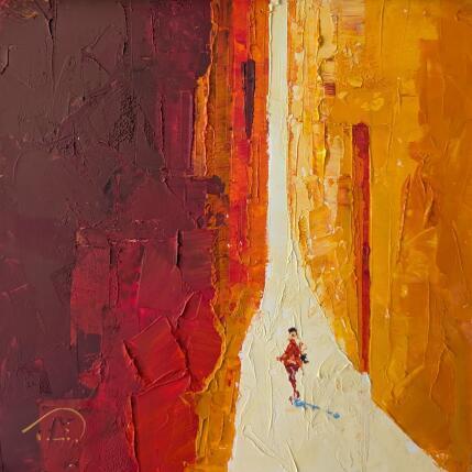 Peinture Chaud par Tomàs | Tableau Impressionnisme Huile Scènes de vie, Urbain