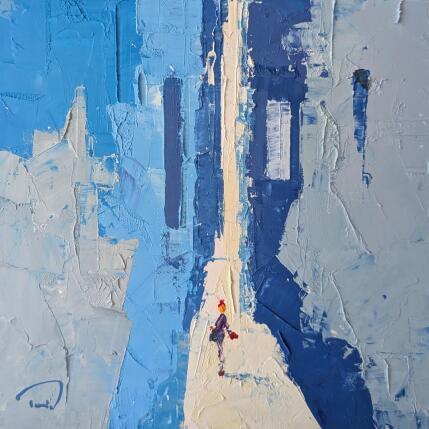 Peinture Les bleus par Tomàs | Tableau Impressionnisme Huile Urbain