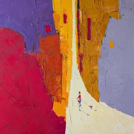 Peinture M'agrada  par Tomàs | Tableau Abstrait Huile Scènes de vie, Société, Urbain