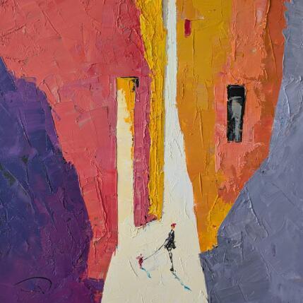 Peinture La chemise noire par Tomàs | Tableau Abstrait Huile Scènes de vie, Société, Urbain