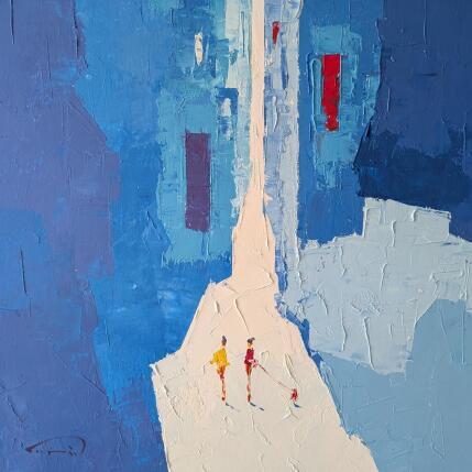 Peinture Comment ça ? par Tomàs | Tableau Impressionnisme Huile Scènes de vie, Urbain