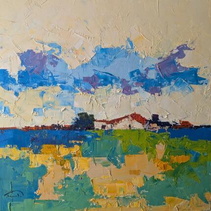 Peinture Vert par Tomàs | Tableau Impressionnisme Huile Paysages