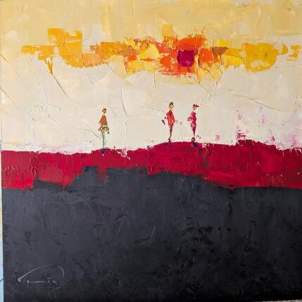 Peinture Tu la connais par Tomàs | Tableau Abstrait Huile Paysages